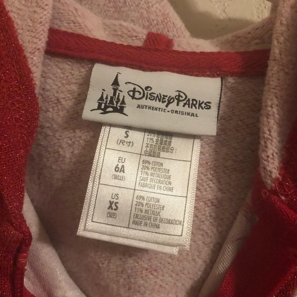 Disney World Parks Minnie Red christmas girl Hoodie jacket